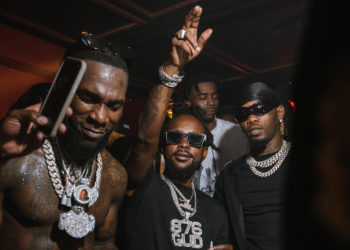 Burna Boy, Popcaan, Offset at an event in the UK