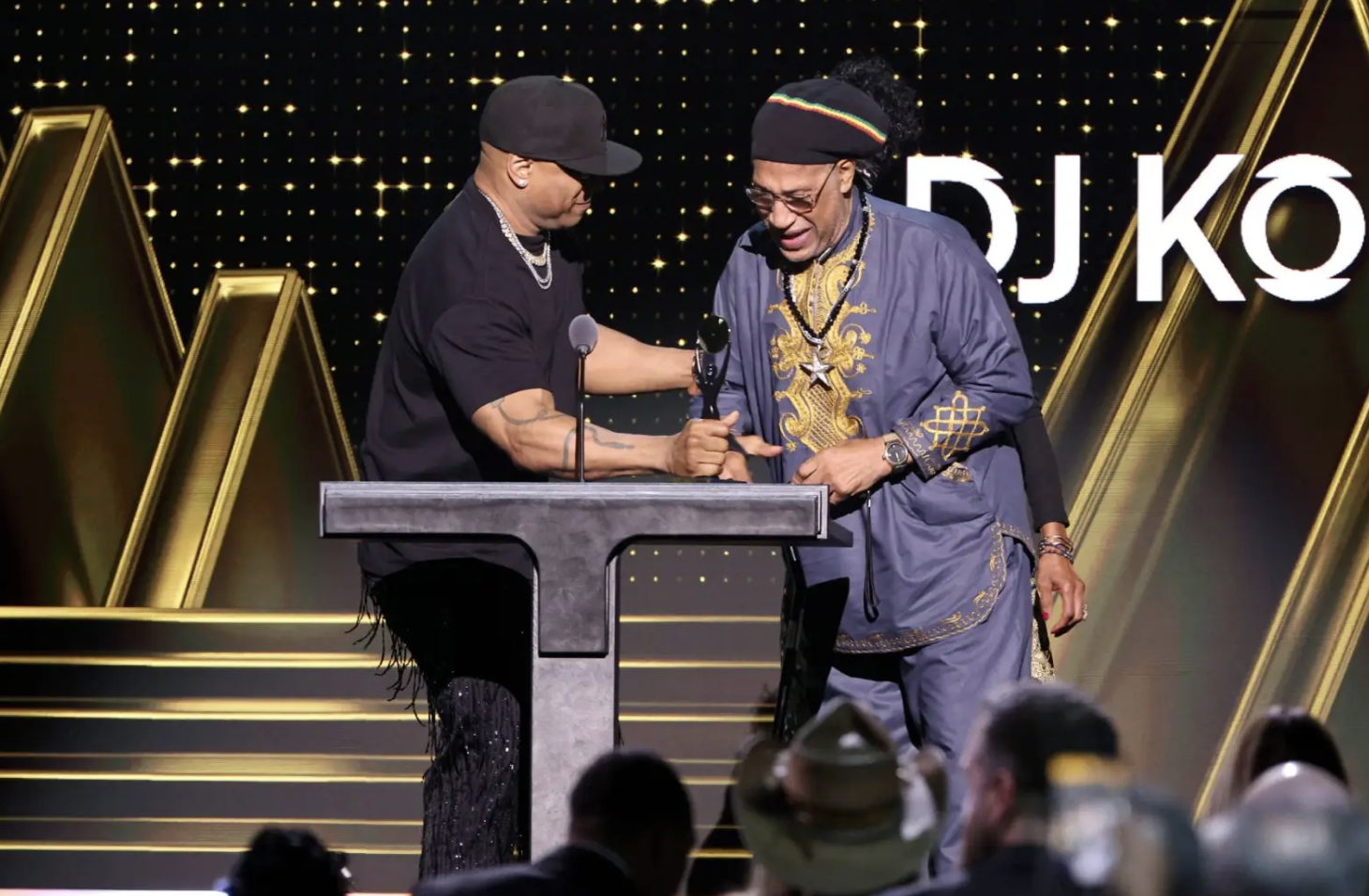 Kool Herc and LL Cool J at the 2023 Rock and Roll Hall of Fame Mike Coppola/Wireimagenone