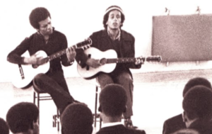 Johnny Nash, Bob Marley at Peckham Manor Boys School, London © Keith Baugh.
