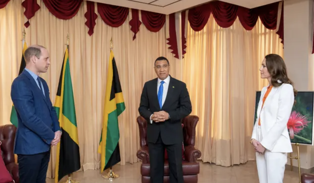 Andrew Holness told Prince William and Kate that Jamaica is “moving on” during the couple’s royal tour of the nation (Getty Images)