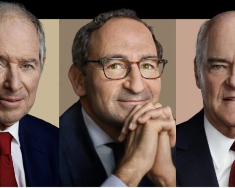 FROM LEFT: STEPHEN SCHWARZMAN AND JON GRAY BY GUERIN BLASK FOR FORBES; HENRY KRAVIS BY KO SASAKI FOR FORBES