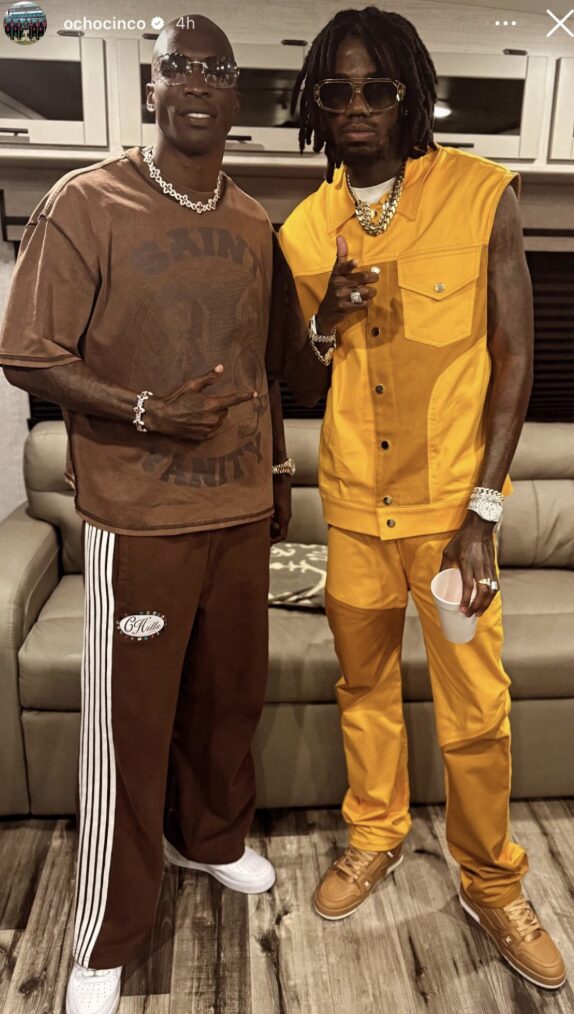 Chad Johnson poses with Alkaline