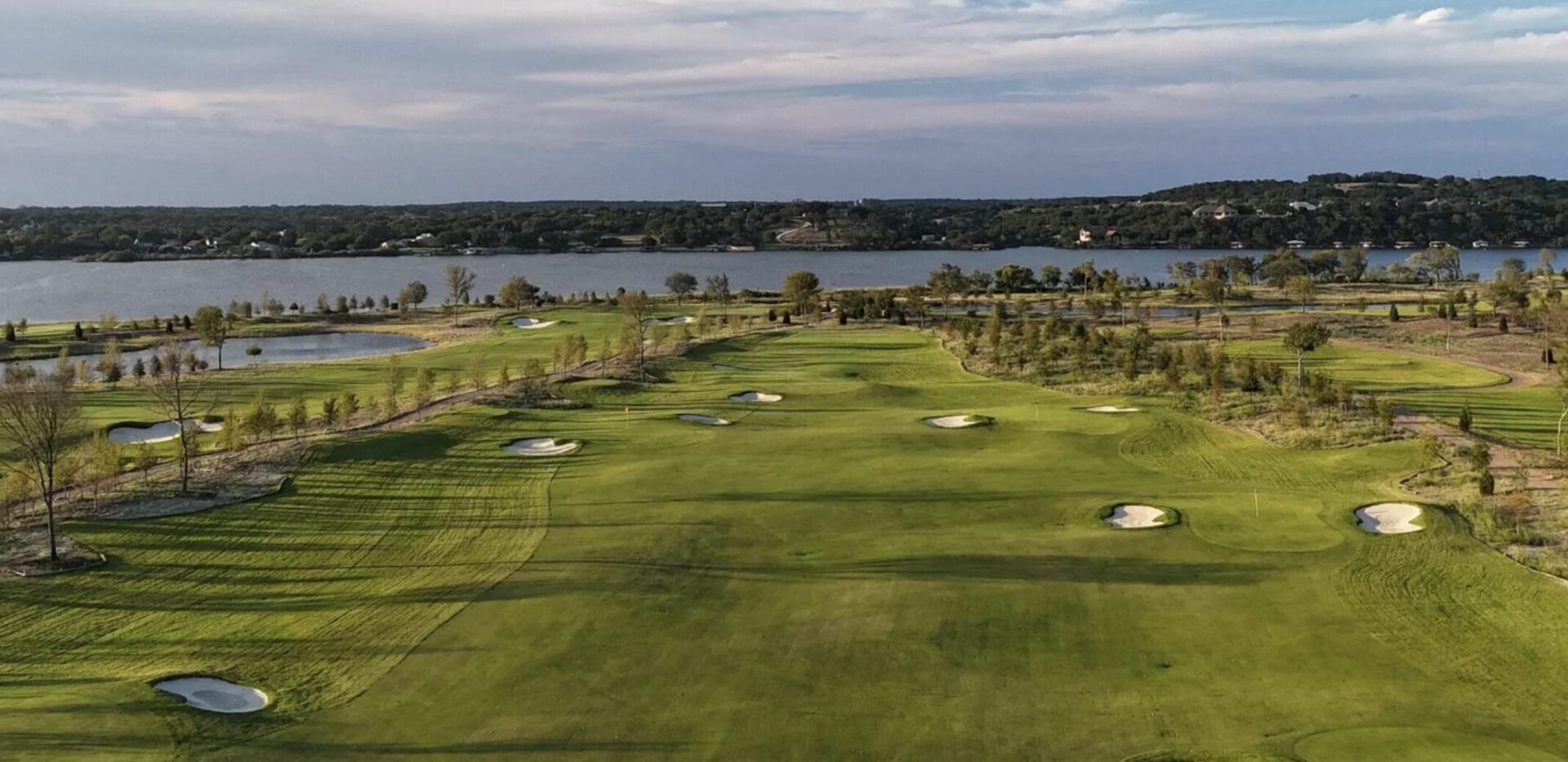 The driving range is reversible — there's a tee box on either side.HALBERT NATIONAL