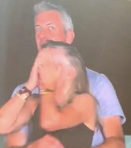 Andy Byron holding Kristin Cabot at a July Coldplay concert in Massachusetts.
