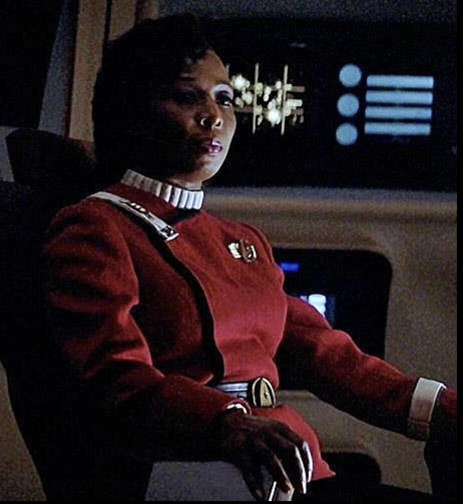 Madge Sinclair inappeared in the "Star Trek" universe twice (she captained 2 Starfleet vessels) First as Captain of the USS Saratoga in "Star Trek IV: The Voyage Home"
