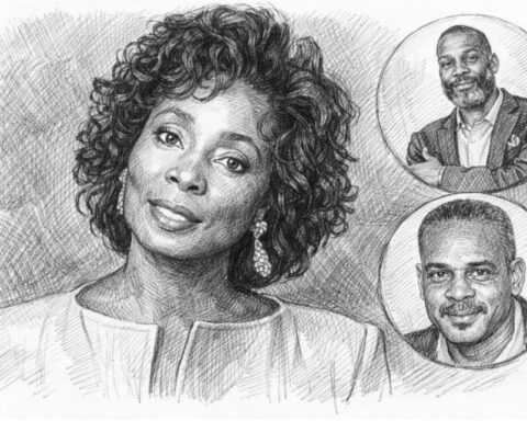 Madge Sinclair, Garry Sinclair (top) and Wayne Sinclair