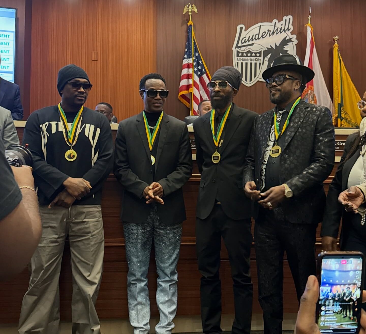 Vybz Kartel, Beenie Man, Busy Signal, Spragga Benz and Wayne Wonder Receive Honors From Lauderhill City